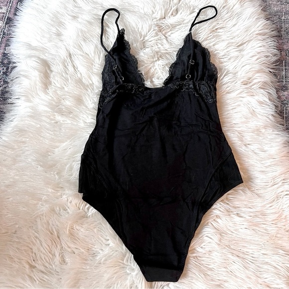 NWT Intimately Free People The Perfect Body Suit in Washed Black Size Small - Picture 4 of 5